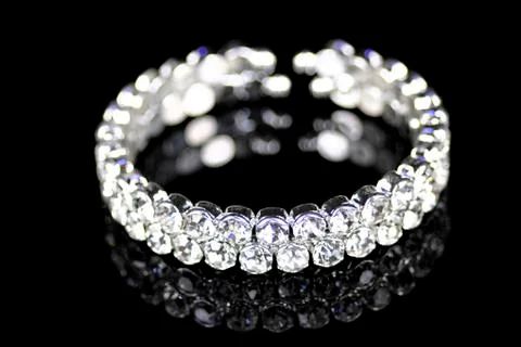 Silver bracelet Foto stock