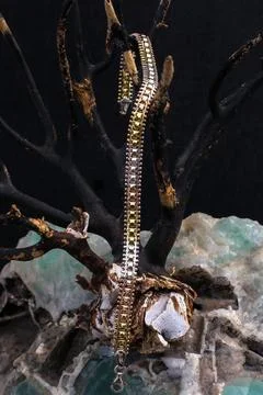 Silver bracelet Foto stock