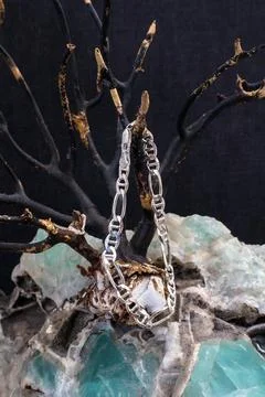 Silver bracelet Stock Photos