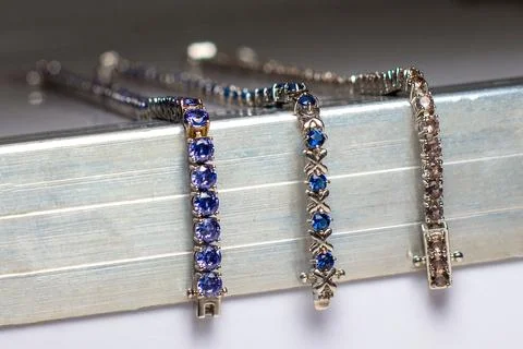 Silver bracelets Stock Photos