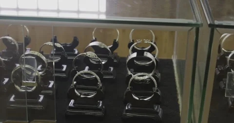 Silver bracelets in shed front view Stock Footage 141363473