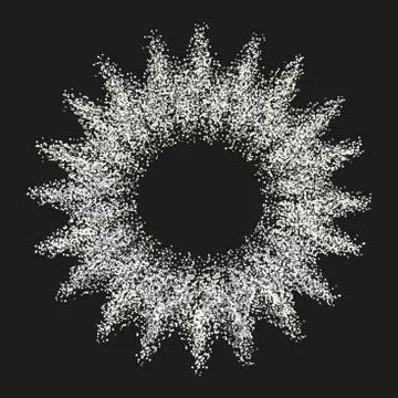 Silver bright star on a dark background. Shining template Illustrazione stock