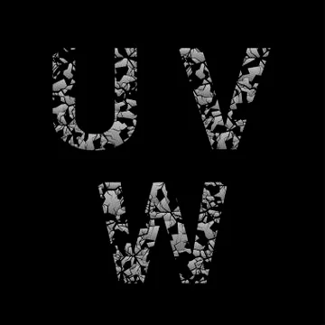 Silver broken letters Stock Illustration