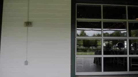 Silver buffet reveal outside Stock Footage 115732074