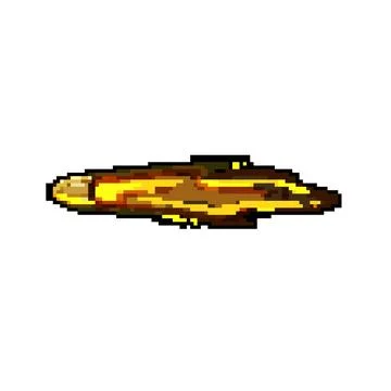Silver bullet flying pixel art vector illustration 스톡 일러스트