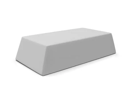 Silver bullion 3D render Ilustración de archivo