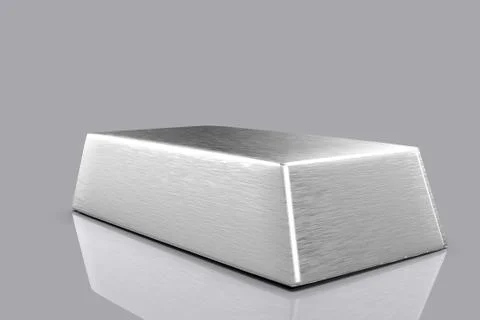 Silver bullion 3D render Ilustración de archivo