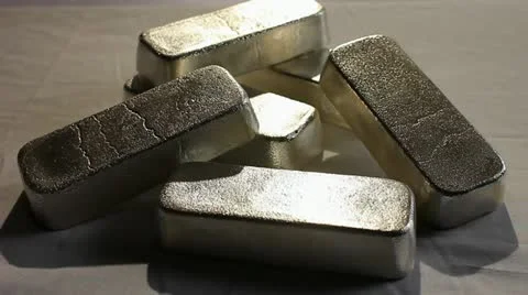 SILVER BULLION BARS 2 Stock Footage 12160871