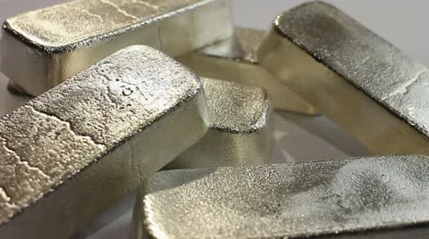 SILVER BULLION BARS 3 Stock Footage 12157417