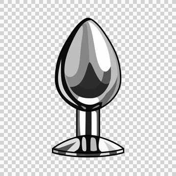 Silver Butt plug Vector illustration clip-art Stock Illustration