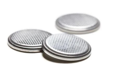 Silver Button Cell Battery Stock Photos