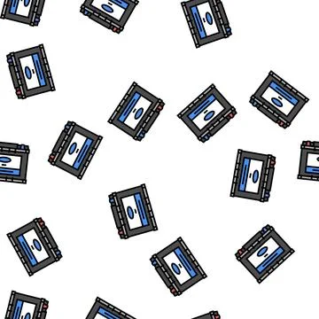 Silver calcium battery vector seamless pattern Stockillustratie