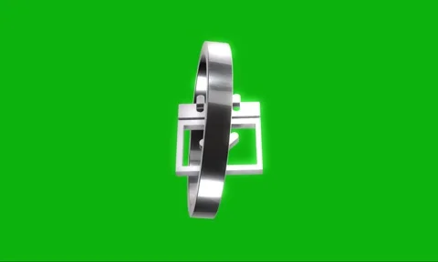 Silver calendar icon with checkmark spins and rotates on green screen backg.. Stock Footage 346499494
