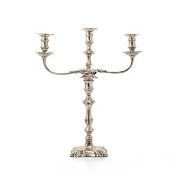 Silver candelabra Stock Photos