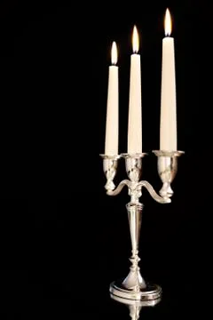 Silver candlestick Stock Photos