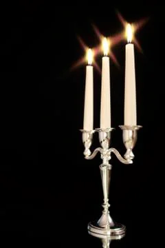 Silver candlestick Stock Photos