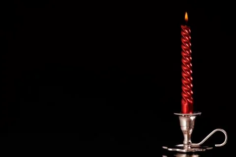 Silver candlestick Foto stock