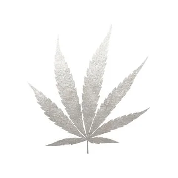Silver cannabis leaf vector Stock Illustration
