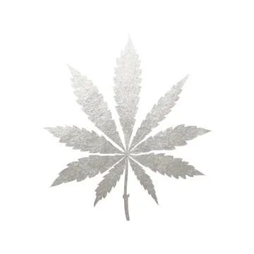 Silver cannabis leaf vector Stock Illustration