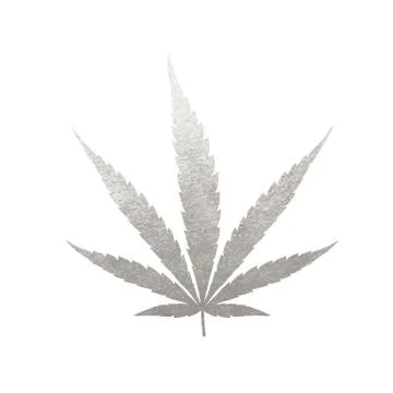Silver cannabis leaf vector Stock Illustration