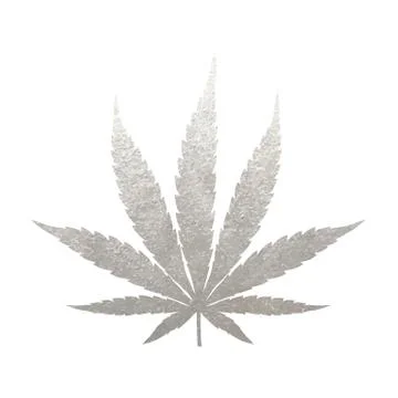 Silver cannabis leaf vector Stock Illustration