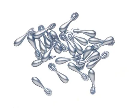 Silver capsule with a cream for face Stock Photos