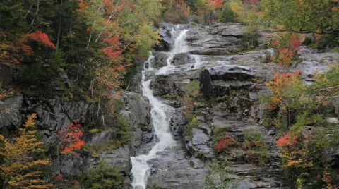 Silver Cascade, White Mountains, New Hampshire Video stock 53484354
