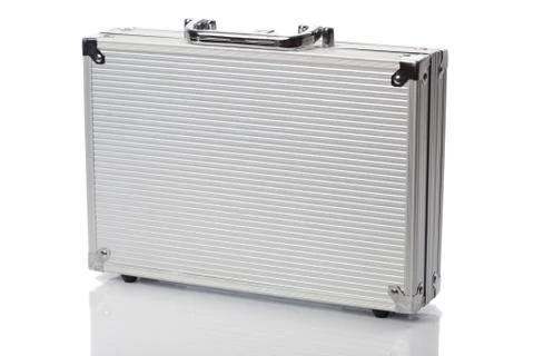 Silver case standing Foto stock