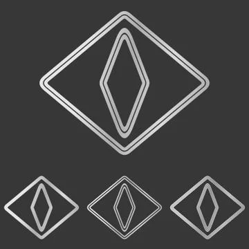 Silver cat eye logo design set Ilustração Stock