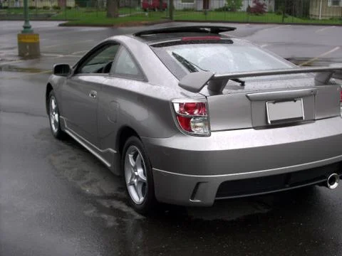 Silver Celica rear Stock Photos