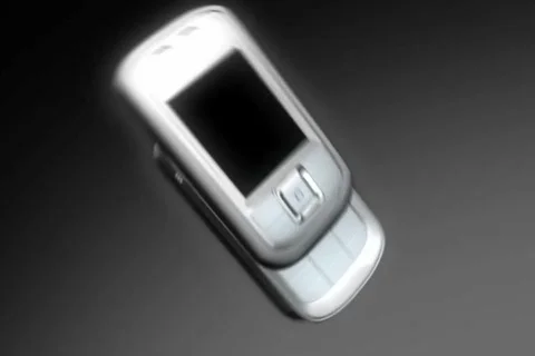 Silver cell phone motion Video stock 549188