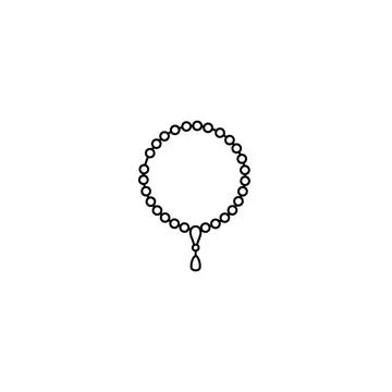 Silver chain bracelet with gem charm outline with a minimalist line art ill.. Stock Illustration