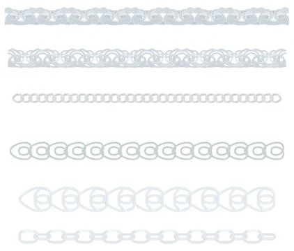 Silver  chain Stock Illustration