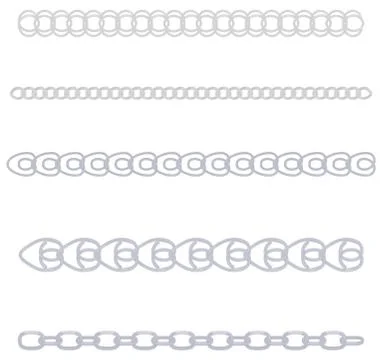 Silver  chain Stock Illustration