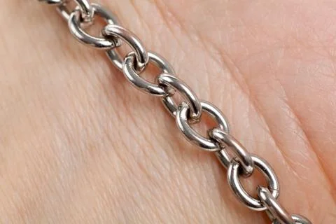 Silver Chain 스톡 사진