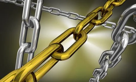 Silver chains Stock Illustration