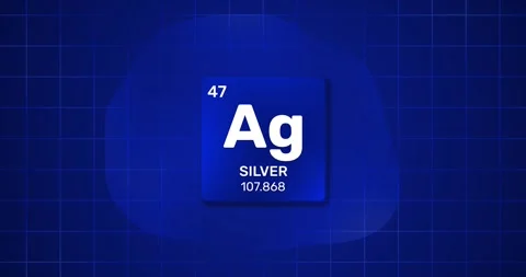 Silver chemical element Periodic Table Stock Footage 297862647