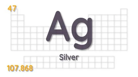 Silver chemical element  physics and chemistry illustration back 스톡 일러스트