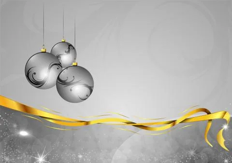 Silver christmas background Illustrazione stock