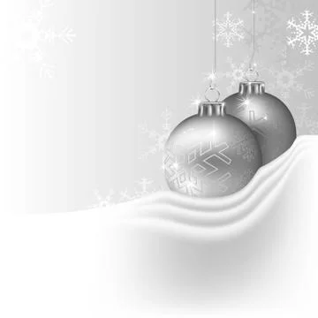 Silver Christmas Background Stock Illustration