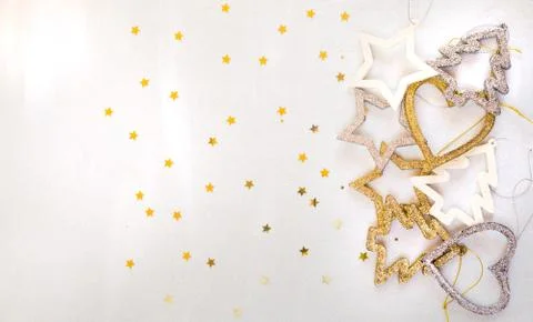Silver christmas background Stock Photos