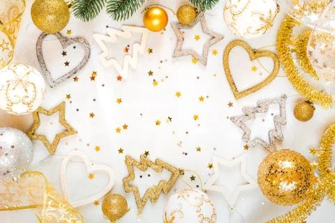 Silver christmas background Stock Photos