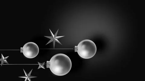 Silver Christmas Ball Close-Up isolated Stock Footage 120634841