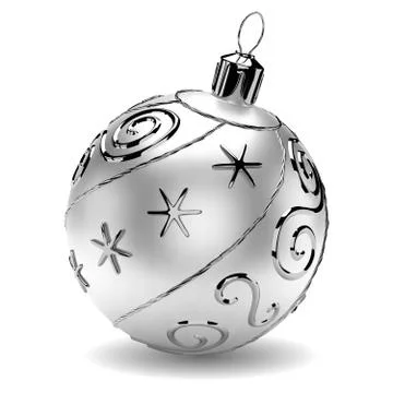 Silver Christmas Ball Stock Illustration