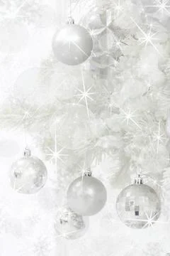Silver Christmas defocused bokeh pattern wallpaper. Abstract Christmas Backgr Stock Photos