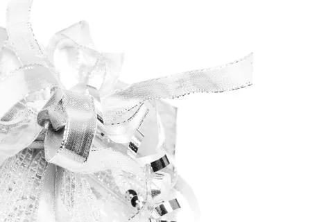 Silver christmas present Stock Photos