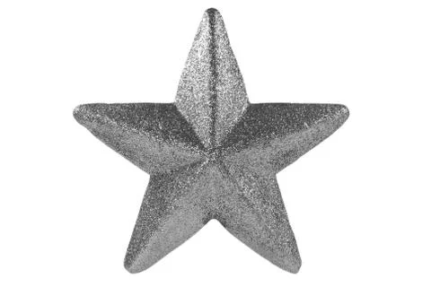 Silver christmas star Foto stock