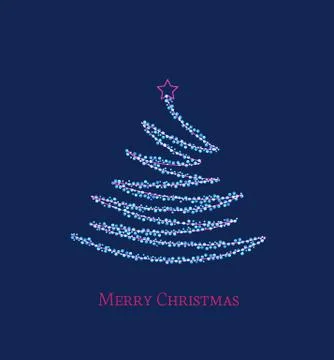 Silver christmas tree Stock Illustration
