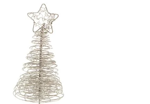 Silver Christmas tree Stock Photos