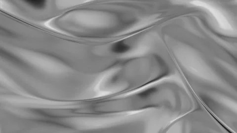 Silver Chromatic Background With Smooth Waves. - animation Stock Footage 305434336